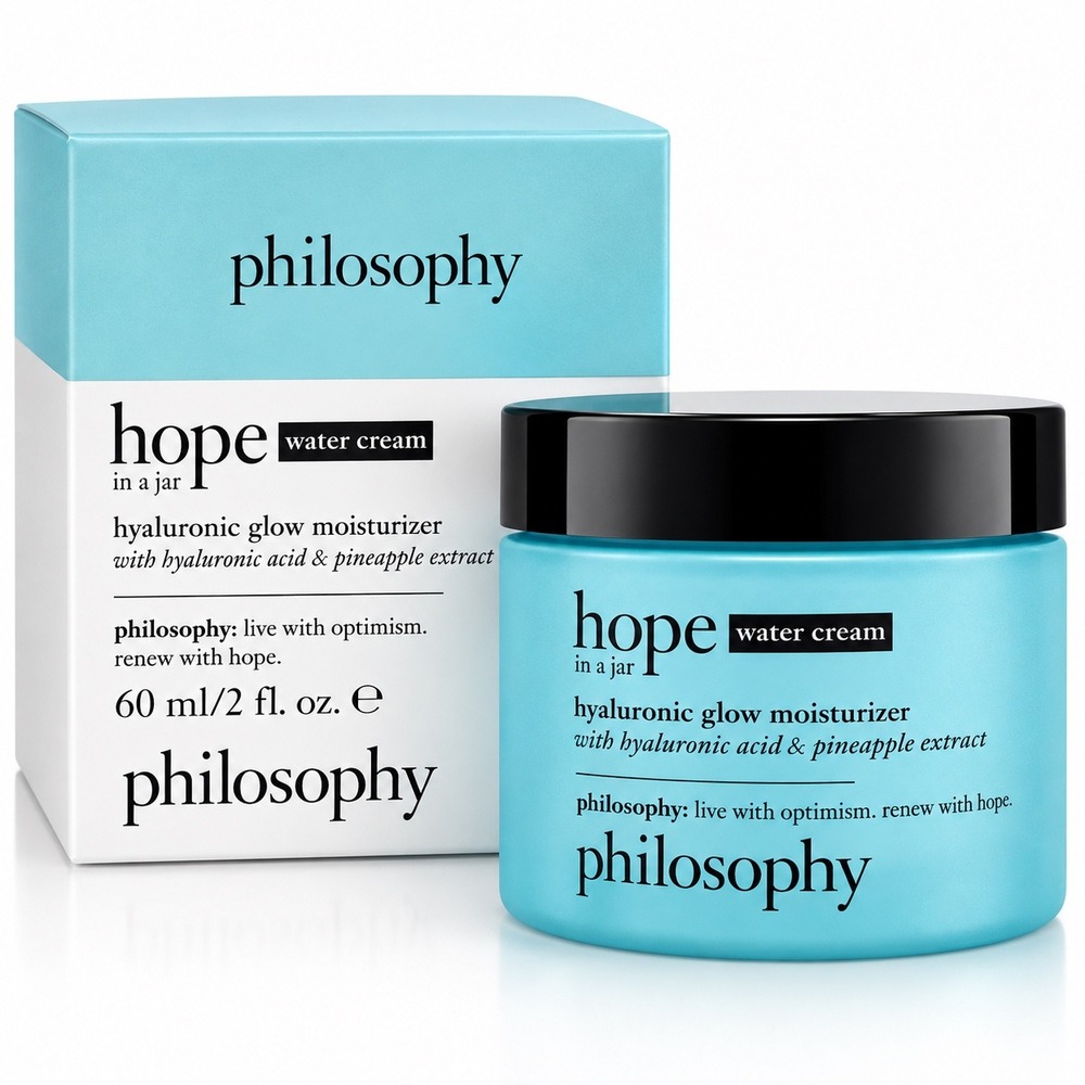 Philosophy Hope in a Jar Water Cream Hyaluronic Glow Moisturizer 2 oz 60ml